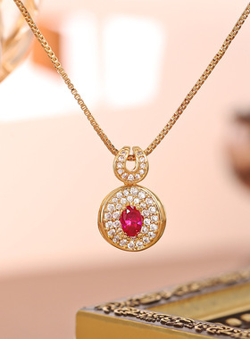 STINA新款秋冬新品复古超闪红色