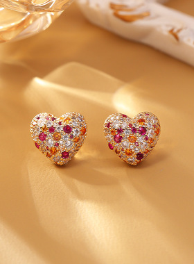 STINA新款轻奢高级感爱心微镶彩