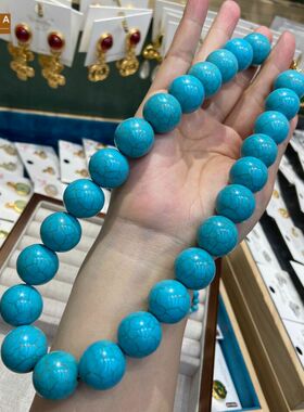 STINA复古超大号18MM绿男女项链