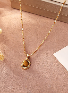 STINA轻奢项链小众设计高级感石