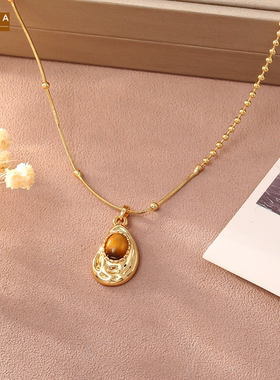 STINA轻奢高级感石水滴形状吊坠