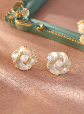 STINA爆款山茶花吊坠项链女小众