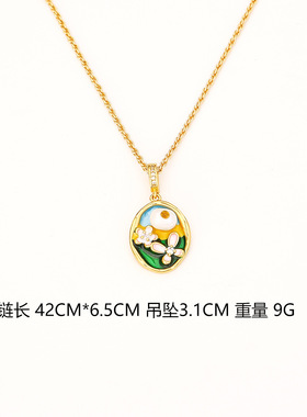 STINA淡水珍珠油画风项链女轻奢