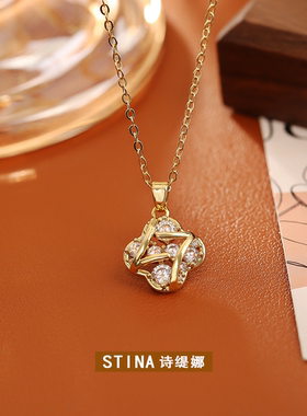STINA爆款闪亮锆石吊坠耳环高级