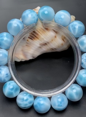 正品天然高品质海纹石12圆珠手链女款手串文玩工艺稀有珠宝饰品
