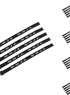 芊言WWJD腕带手环手链 球星示范 黑色 粉色 提花 红色印花