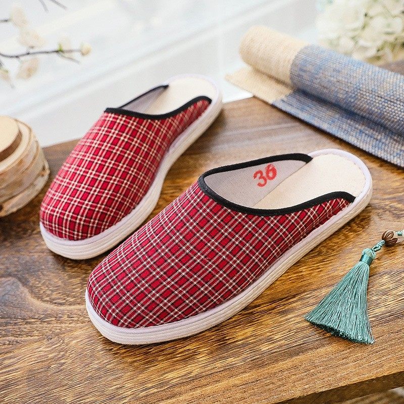 千层底布拖鞋男女春秋季家居透气手工棉布鞋传统休闲布鞋拖纯布底,淘宝优惠券,粉丝福利购,淘宝优惠卷