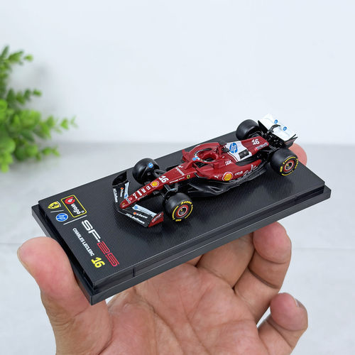 1:64比美高法拉利SF25车模F1勒克莱尔#16合金赛车收藏礼物摆件 - 图0