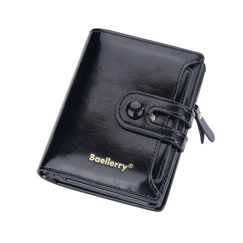 钱包女短款零钱包女是卡包一体多卡位时尚休闲油蜡皮双扣拉链皮夹,淘宝优惠券,粉丝福利购,淘宝优惠卷