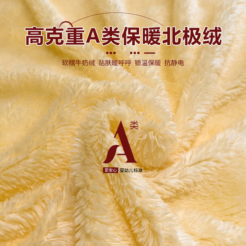 无印良品牛奶绒加北极绒床上四件套冬季毛绒床单被套法兰绒三件套 - 图0