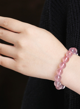 粉水晶莫桑比克星光手链