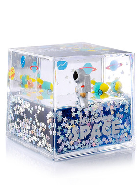 星空液体流沙宇航员钥匙扣小摆件