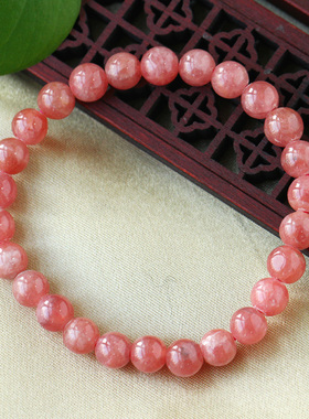 超高性价比阿根廷国石手串红纹石