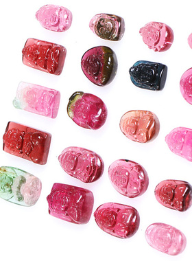 巴西老矿碧玺吊坠红绿通透电气石