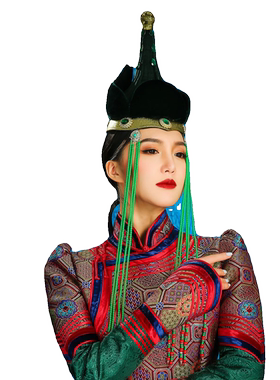 蒙古帽子女婚礼新娘头饰走秀演出舞台表演发饰品异域风情额饰发冠