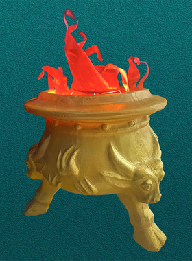 蒙古族雕塑祭火盆婚礼庆典装饰路引玻璃钢风机火盆架道具草原