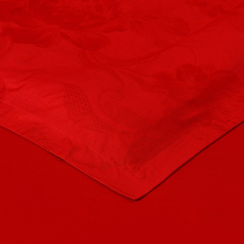 富安娜结婚四件套婚庆红色纯棉床上用品喜庆床单婚嫁提花新婚被套,淘宝优惠券,粉丝福利购,淘宝优惠卷