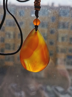 北红玛瑙水滴吊坠时尚大气寓意好