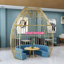 Iron Art Bird Cage Decoration Special Big Number Furnishing Fire Pot Shop Restaurant Bird Cage Holder Outdoor Large Oversized Sofa Bird Cage