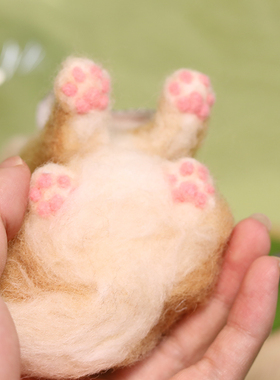 羊毛毡猫咪摆件戳戳乐