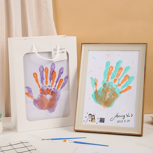 Отпечаток рук для влюбленных, пигментированная памятная фоторамка, DIY, подарок на день рождения
