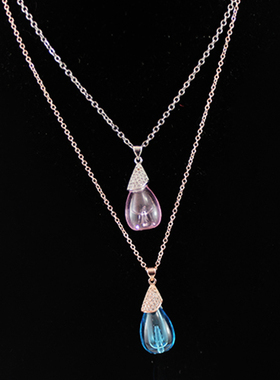 水滴精油琉璃香薰瓶挂件项链饰品