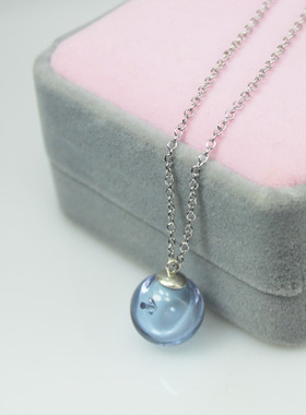 s925银琉璃精油珠项链香薰挂件