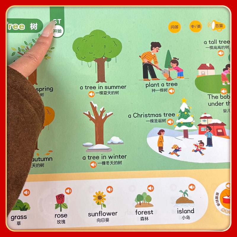 学而思英语语感大启蒙Talking A-Z情景表达 指尖点读发声书0基础幼儿园英语快乐启蒙教材3-6岁儿童点读早教绘本书无需联网随时畅听