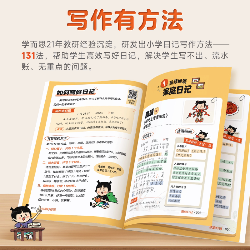 学而思小学生轻松日记大全写作有方法热门主题高质量范文素材技巧好词好句一二三四五六年级写日记提升表达思考能力作文入门基本功
