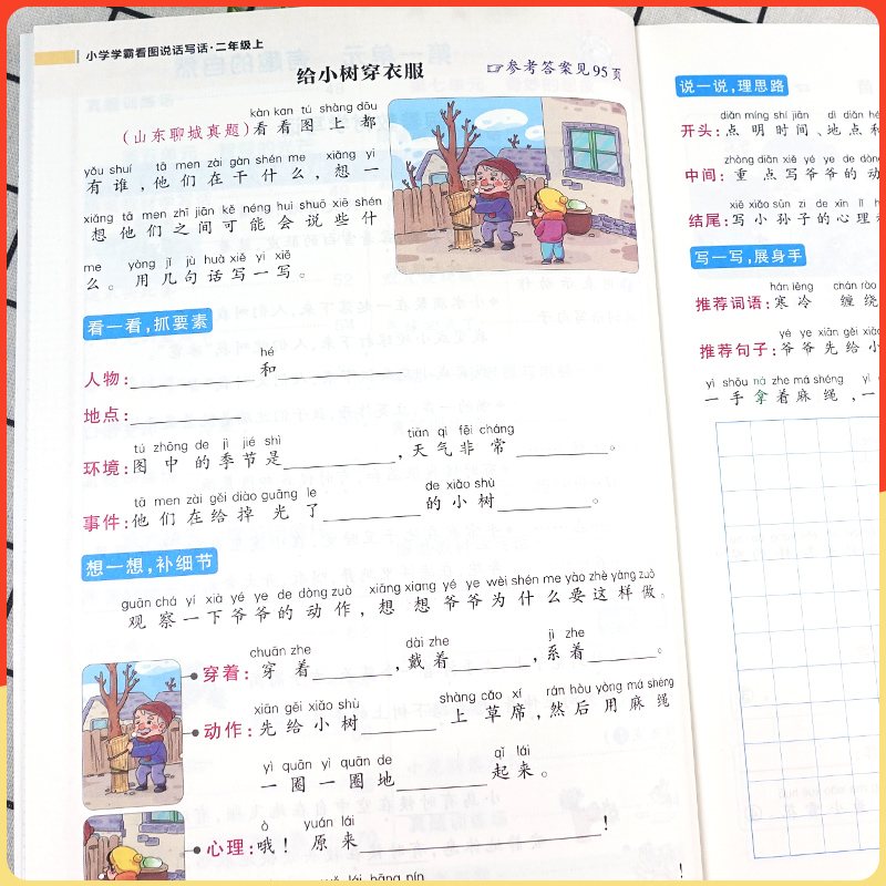 2024新版小学学霸同步作文三年级下册上册四年级五六年级下册上册一二年级上下册看图说话写话专项训练优秀开心同步作文PASS人教版-图3