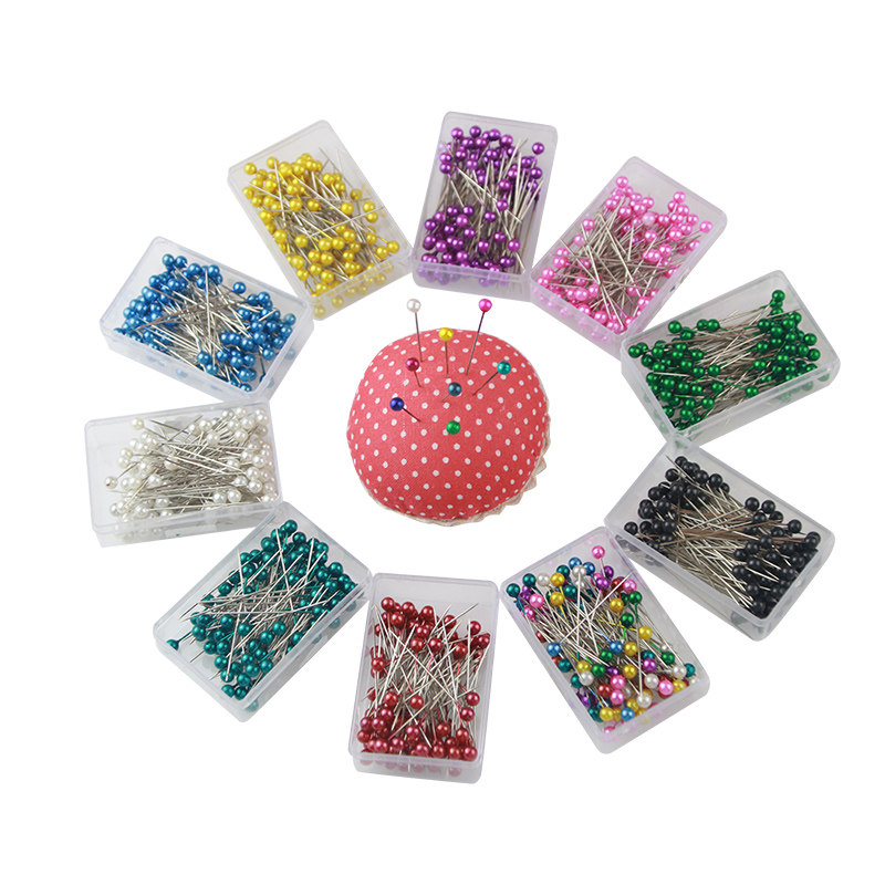100枚装彩色珠针 珠光 针定位针DIY手工固定针彩色大头针服装辅料,淘宝优惠券,粉丝福利购,淘宝优惠卷