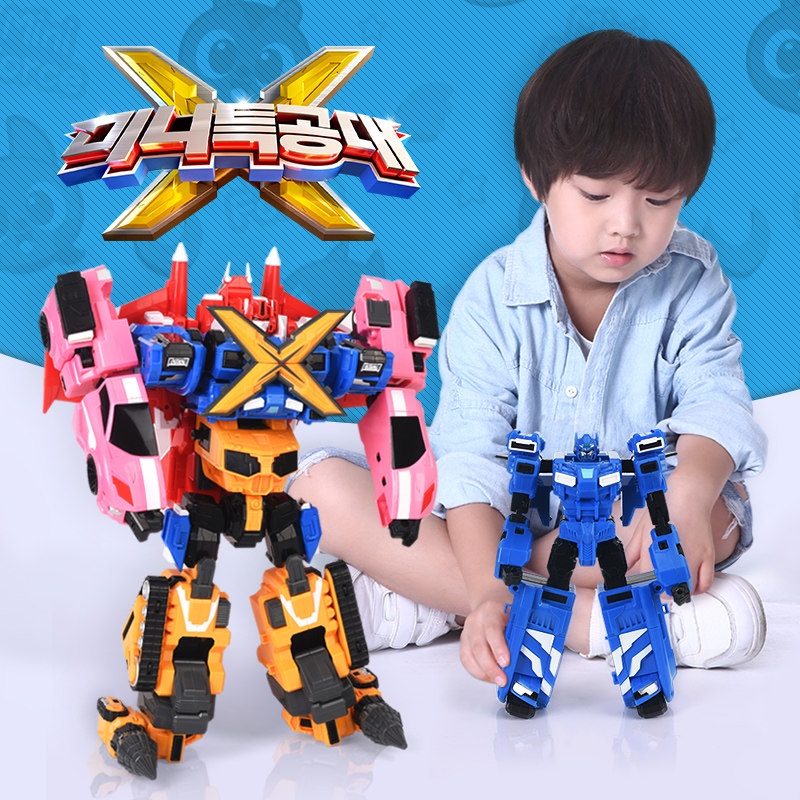 正版迷你特工队x弗特机甲变形玩具 知叶玩具儿童机器人/变形玩具