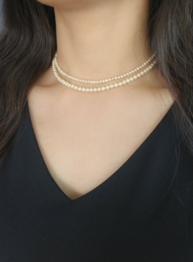 terra天然淡粉珍珠项链