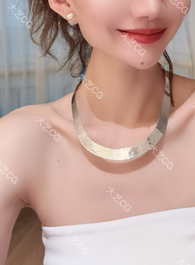 纯银颈圈小众复古风choker个性925银饰多种戴法NEAgs 0725