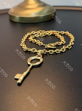 时尚钥匙项链重工高级感复古风毛衣链长项链