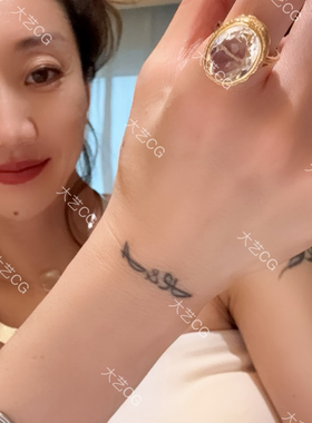 纯银白水晶戒指开口可调节指环时尚复古简约925银RIAgc 0502