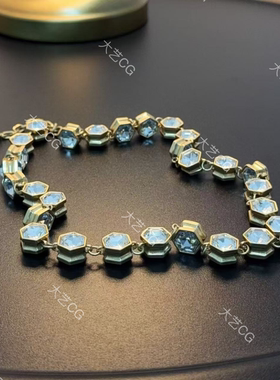 复古风双面钻长项链小众重工做旧气质配饰NEGIg 0176