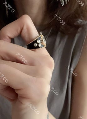 纯银戒指古币复古重工925银指环