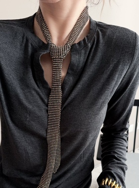 超闪领带项链小众时尚长链个性饰品NEGlc 0715