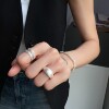 Sterling silver ring opening adjustable niche ring 925 sterling silver elegant silver jewelry white silver