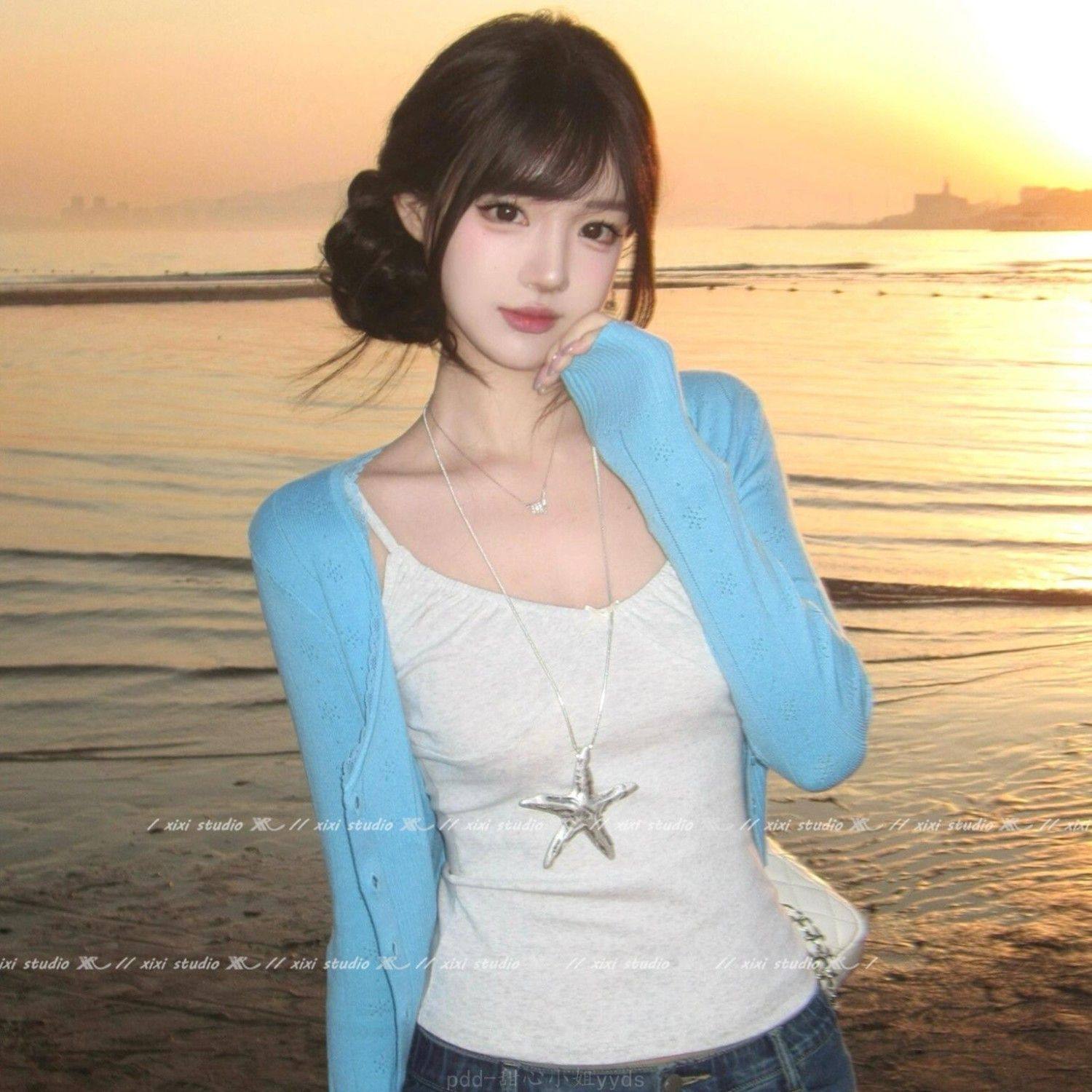 甜辣银色海星吊坠长款项链度假风叠戴夸张颈饰个性配饰新品装饰女,淘宝优惠券,粉丝福利购,淘宝优惠卷