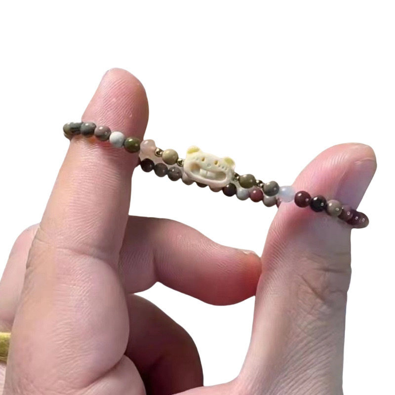 可爱鼠串珠手链新中式小众设计感手串国潮百搭送女朋友礼物手饰
