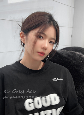 莫比乌斯欧美风气质大耳圈耳环女圆脸显瘦高级感耳饰小众设计耳钉