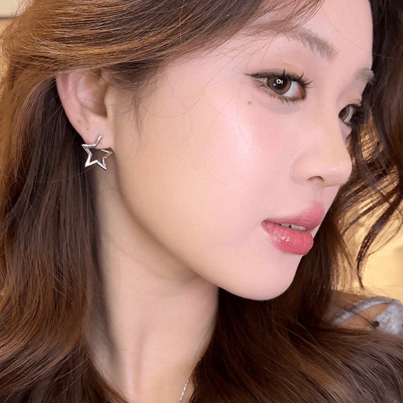 闪钻立体折角星星耳钉女2025新款爆款高级感小众设计耳环精致耳扣,淘宝优惠券,粉丝福利购,淘宝优惠卷