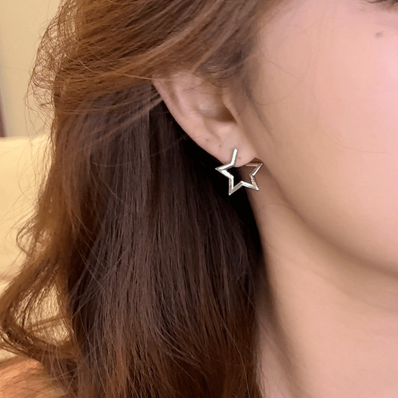 闪钻立体折角星星耳钉女2025新款爆款高级感小众设计耳环精致耳扣,淘宝优惠券,粉丝福利购,淘宝优惠卷