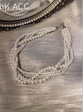 liznk仿珍珠女项链小众时尚