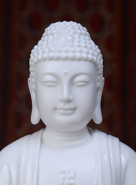 陶瓷释迦牟尼佛三宝佛家用供奉