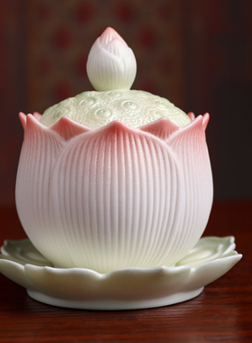 【新品首发】珠光彩陶瓷莲花水杯