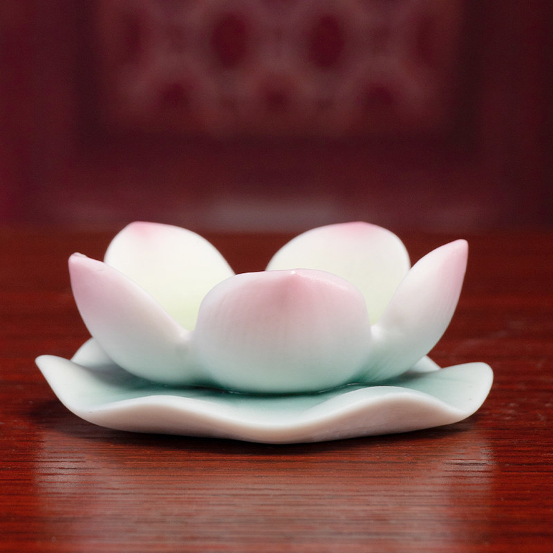 陶瓷莲花烛台供佛酥油灯座蜡烛供奉家用佛堂佛前佛具用品大全摆件,淘宝优惠券,粉丝福利购,淘宝优惠卷