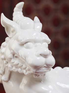 陶瓷谛听像地藏王菩萨坐骑